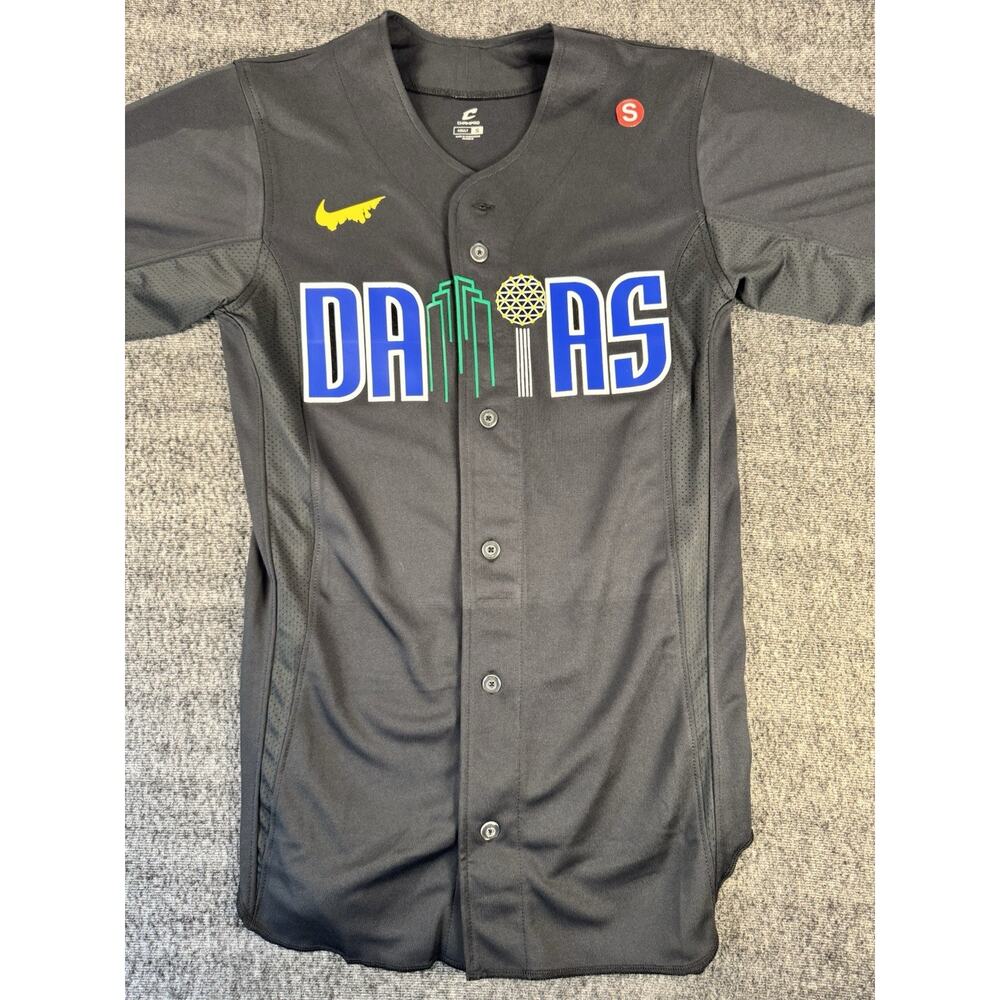Mens ChampPro Dallas Colorful Graphic Baseball Jersey Shirt Size Small NWT